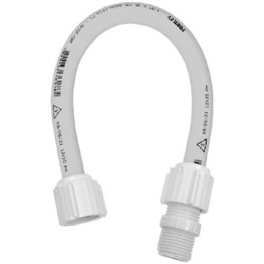 Imagem de Engate Flexível De Pvc  50 Cm Torneira Pia Lavatório - FORTLEV, Branco