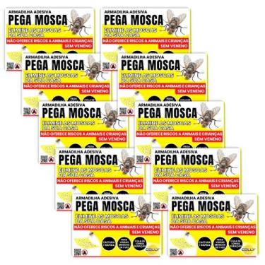 Imagem de Pega Mosca Mosquito Armadilha Adesiva 25un Colly Captura Mosca e Mosqu