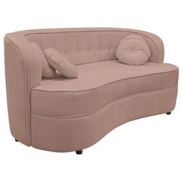 Imagem de Sofá Curvo 2 Lugares Orgânico Sala Recepção Escritório Decorativo Luxo