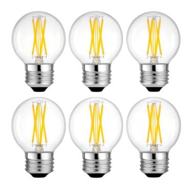 Imagem de Lâmpada Edison não regulável 60W g16.5 - E26 2700K 6W Equal 60 Watt Lâmpada branca quente G50 Lâmpada globo para lâmpada de espelho frontal, luminária de mesa, lâmpada decorativa, ventiladores de teto