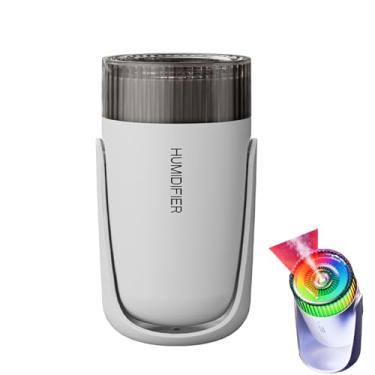 Imagem de Viewmoi Umidificador com projeção de céu estrelado, bocal rotativo de 360°, desligamento automático, alimentado por USB (branco)