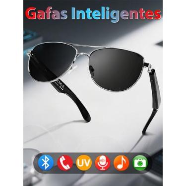 Imagem de Óculos de sol inteligentes SACOSDING Aviators Bluetooth 5.4 com AI Voi