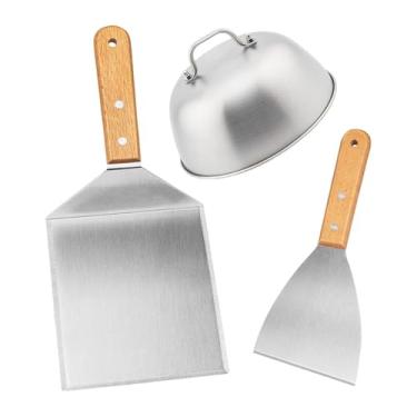 Imagem de Baoblaze Conjunto de acessórios para grelha, chapa, espátula para cozinha, presentes, espátula para panquecas, churrasco, para catering, camping, assar, 3 Peças