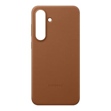 Imagem de SAMSUNG Capa para celular Galaxy S25 FE Kindsuit, sensação texturizada, capa protetora chique, forro interno macio, elegante, versão dos EUA, marrom