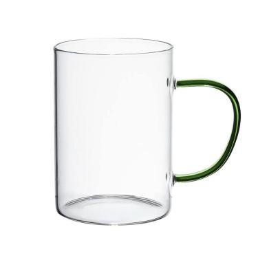 Imagem de Caneca Vidro Boro Com Alça Verde 200 Ml Mimo Style Tc22129