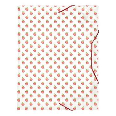 Imagem de Pasta Elástico Com Aba A4 Trend Color Morangos Plascony