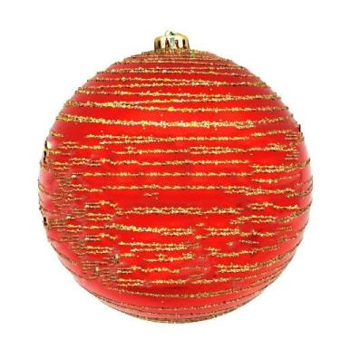 Imagem de Bola Natal 20cm Glitter Gigante Enfeite Pendente Árvore Decoração Nata