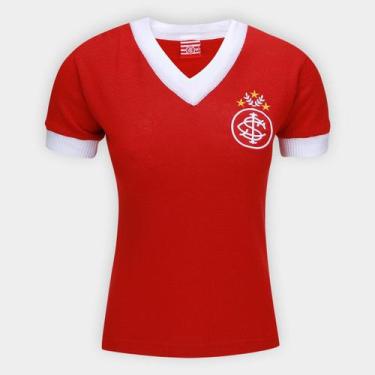 Imagem de Camisa Internacional Retrô Feminina - Oldoni Sports, Vermelho, GG