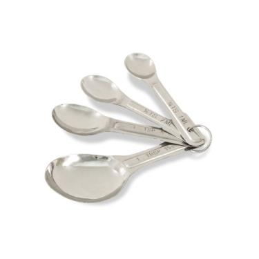 Imagem de Crestware Conjunto de colheres de medição de aço inoxidável 1/4 de colher de chá, 1/2 de chá, 1 colher de chá, 1 colher de sopa