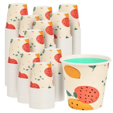 Imagem de METAPRINT Pacote com 600 copos de banheiro de 85 g, copos de papel descartáveis com aro enrolado, copo de papel pequeno para enxaguante bucal para banheiros de hóspedes, penteadeira e uso no