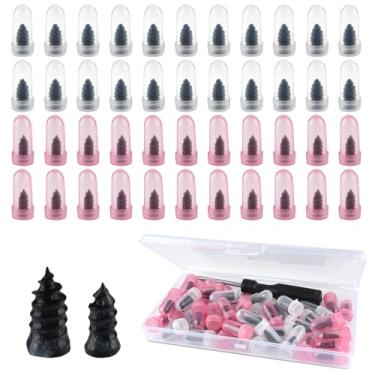 Imagem de NEBURORA 50 peças de reparo de pneus pregos de borracha em espiral kit de reparo de pneu autoatendimento com chave de fenda para carro, motocicleta, caminhão, trator, pneus, reparo de perfuração