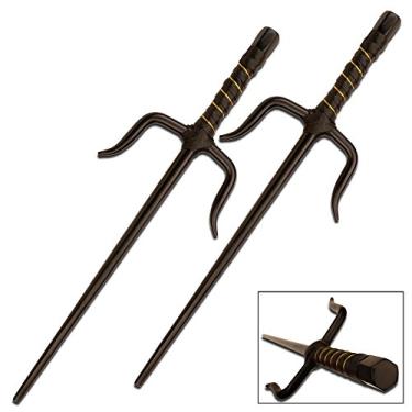 Imagem de Adaga Sai Pequena Preta Com Duas