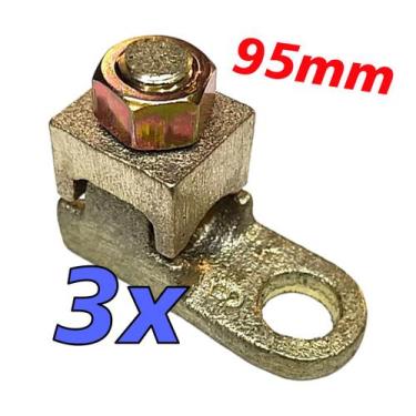 Imagem de Kit 3 Terminal de Pressão Sapata Botinha para Cabo 95mm Reforçado - 3M