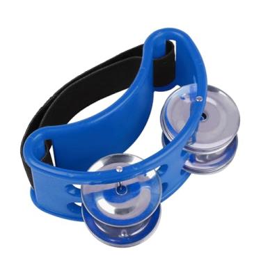 Imagem de Domary PERCUSSÃO PÉ DE TAMBOURINA DURÁVEL AÇO PLÁSTICO JINGLES CAJON INSTRUMENTO MUSICAL PARA MUSICANOS (Azul)