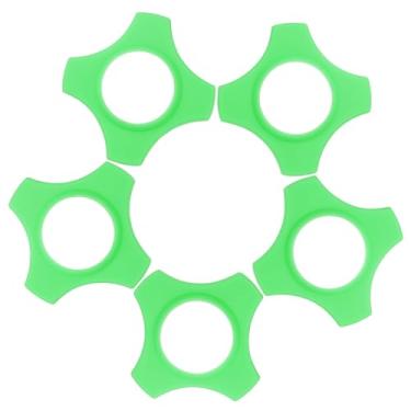 Imagem de YELARXI Anéis anti-rolo de microfone, anel de proteção de rolamento de microfone de borracha - adequado para (proteção de microfones de karaokê de mão sem fio KTV), pacote com 5 e 1,4 x 2,9 e verde