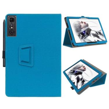 Imagem de Capa para tablet gamer RedMAGIC Nova de 10,9 polegadas, ângulos de visualização múltipla, capa fina e leve para tablet gamer ZTE Nubia RedMAGIC Nova com alça de mão e suporte de lápis, azul celeste