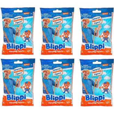 Imagem de Blippi Squishy Figura 6pk Série 1 Médico Policial Bombeiro