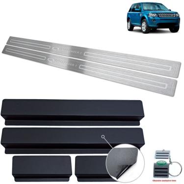 Imagem de Soleira Aço Inox Land Rover Freelander 2 Prata Baixo Relevo