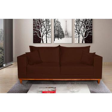 Imagem de Sofá Fixo Living  3 Lugares Pequim 2.00m Veludo Bege