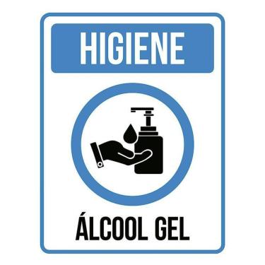 Imagem de Placa - Higiene Álcool Gel, Prevenção  36X46 