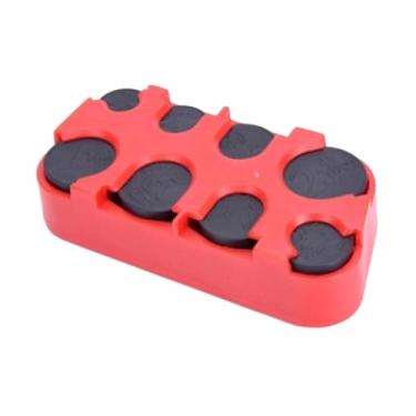 Imagem de Generic Porta-moedas Cápsulas para moedas Presentes para amadores Colecionadores de interiores com vários compartimentos Suprimentos Organizador portátil, Vermelho