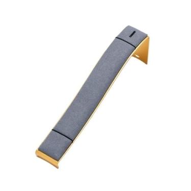 Imagem de Torres de joias Metal microfibra pulseira relógio expositor jóias adereços janela contador armazenamento ornamentos(Gray)