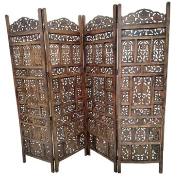 Imagem de Biombo De Madeira Mdf Indiano Artesanato Rico Em Detalhes
