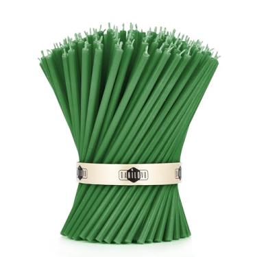 Imagem de Danilovo Velas finas de cera de abelha – sem gotejamento, sem fumaça, altas, decorativas, velas perfumadas de mel, ideais para oração da igreja, rituais, decoração ou aniversário – 16 cm x 0,5 cm