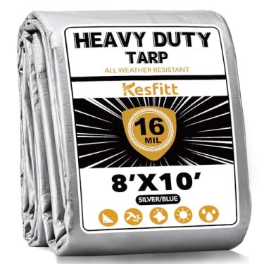 Imagem de Kesfitt Lona resistente à água, prata/azul (20 x 3 m)