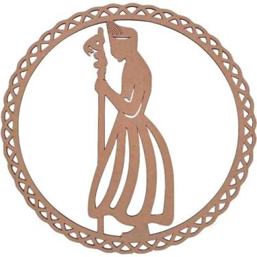 Imagem de Mandala MDF Decorativa Orixás; Lemanjá, Nanã, Ogum, Omulu, Oxalá, Oxalufã, Oxum, Oxumarê, Xangô, Logun-Edé, Ibeji, Obá, Oxóssi e Ossaim. Decoração de Parede Vazada a Laser. (Orixá-Oxumarê)