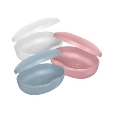 Imagem de Saboneteira Soft Fechada Porta Sabão Barra Portátil Viagem Escola Mala(3 Cores)