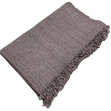 Imagem de Manta para Sofá Grande 120x210 cm Algodão Luxuosa Coberta Decorativa e Protetora (Marrom Mesclado)