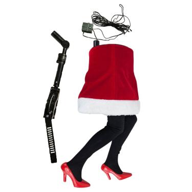 Imagem de Perna Mamae Noel Natalina Arvore Natal Movimento Flexivel Chute Enfeite Janela Porta Cenario Decoraçao Loja Casa