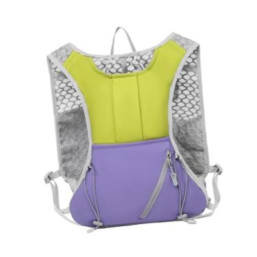 Imagem de KiBcsLic Colete de Hidratação, Mochila Leve E Respirável para Homens E Mulheres, Ideal para Corrida, Caminhada E Corrida, Verde Roxo