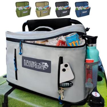 Imagem de Cooler para caiaque atrás do assento – bolsa térmica portátil pequena para armazenamento de assento de caiaque, acessórios de caiaque para pesca, caixa de caiaque, bolsa térmica macia para