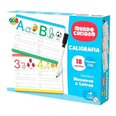 Imagem de GGB Plast Jogo Caligrafia com Caneta Escreve e Apaga Alfabeto e Números