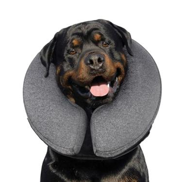 Imagem de MIDOG Alternativa de cone inflável para cães após a cirurgia - coleira protetora macia evita lamber e permite comer, alternativa de coleira eletrônica de recuperação confortável para cães pequenos