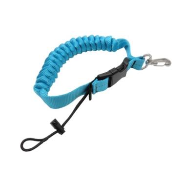 Imagem de IEUDNS Cordão de Mergulho com Correia Multifuncional, Cordão de Mola Espiral com Fivela de Metal de Liberação Rápida para Tocha de Mergulho com Snorkel, Azul