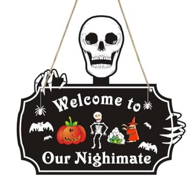 Imagem de Placa grande de Halloween, pacote com 2, 30,5 x 45,7 cm, sem necessidade de placas de vigilância por vídeo, alumínio reflexivo e livre de ferrugem, resistente ao desbotamento, proteção UV e à prova