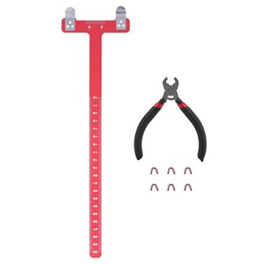 Imagem de Pilipane Conjunto de réguas de medição em forma de T com pontas de ancoragem para arco e flecha, conjunto de ferramentas de liga de alumínio leve para arcos longos, arcos recurvos e arcos compostos