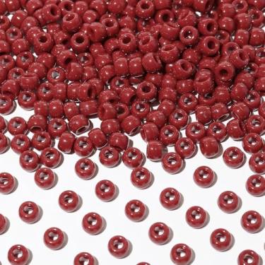 Imagem de Richbunnys 1000 contas de pônei de plástico multicoloridas a granel para artesanato, 6 * 9 mm cores sortidas contas de cabelo, incluindo preto, vermelho, azul, branco para fazer pulseiras, pingentes