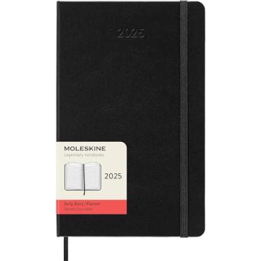 Imagem de Moleskine Classic 12 Month 2025 Daily Planner, Hard Cover, Large (5" x 8.25"), Black, 400 pages