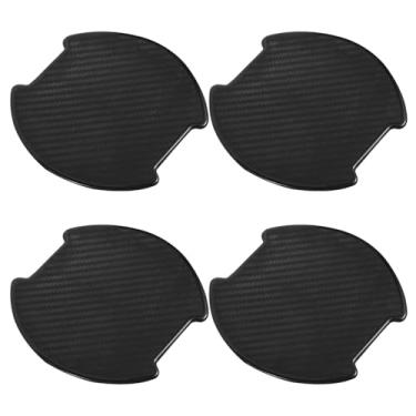 Imagem de 4 Protetor Riscos para Puxador Porta Automóvel, 10x10cm Anti-Riscos Autocolante Taça Porta Universal Película Proteção Pintura para a Maioria dos Veículos