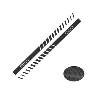 Imagem de Adesivos De Carro Fiat 500 Abaith Racing 2PCS Vinil Listras Laterais P