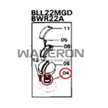 Imagem de Mola do Botão Lavadora de Roupas Brastemp Original 000001786 - PEÇAS B