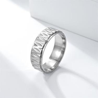 Imagem de Alianças de casamento de aço inoxidável para mulheres e homens, ouro, prata, preto, anéis de compromisso para ele e ela, anéis de noivado falsos para casais, tamanho 9/10/11, anéis de 8 mm de largura