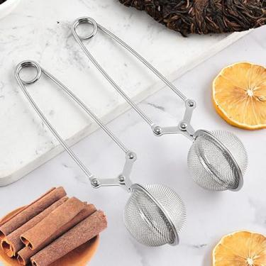 Imagem de Infusor e coador de chá de aço inoxidável 304 de 16,7 cm para folhas soltas e ervas, Black Brews – Filtro de malha fina com alça, peneira de metal durável para saquinhos de chá