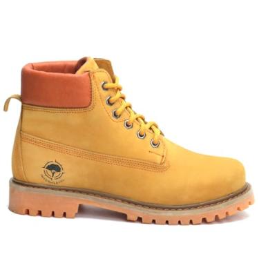 Imagem de Bota feminina a Prova d'agua Trylha Classica Inch 6, Couro hidrofugado Waterproof (AMARELO, BR, Adulto, Numérico, 36)