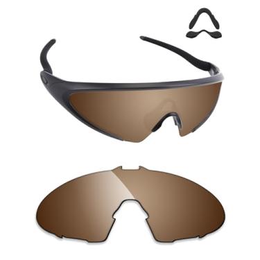 Imagem de Alphax Lentes de reposição polarizadas marrom escuro para óculos de sol Oakley Ellipse OO9490