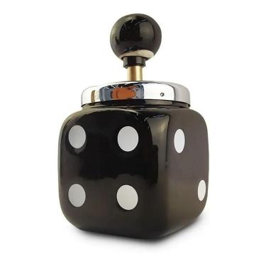 Imagem de Cinzeiro Ceramica Com Tampa E Reservatório Preto